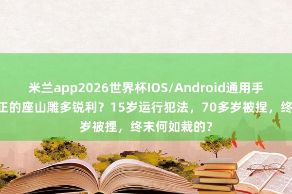 米兰app2026世界杯IOS/Android通用手机版下载 真正的座山雕多锐利？15岁运行犯法，70多岁被捏，终末何如栽的？